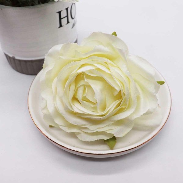 

большой шелковый цветущий розовый белые розы искусственный цветок головы для свадебных украшений diy венок подарок скрапбукинг большой ремес