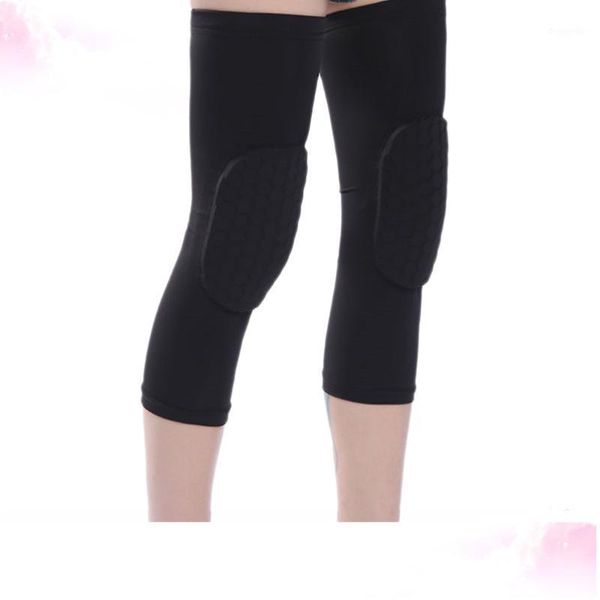 

extended breathable leg protection cycling elastic sleeves kneecap kneepad for man woman (black size)1, Black;gray