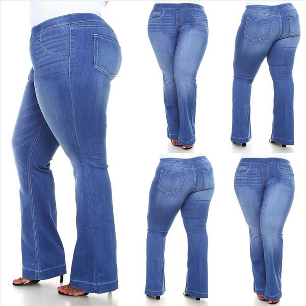 

plus size 6xl womens stretched high waist jeans femme skinny blue jeans women pant classic jeans female winter large size d30