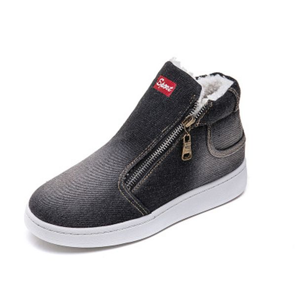 

2021 new size 35-44 winter super teddy tarp women's snow boots hjo4, Black