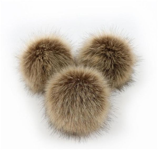 

10 12 15cm false hairball hat ball pom pom diy ball wholesale cap accessories multicolor faux fox fur pompom wit qyljsq