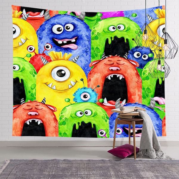 

halloween tapestry large size custom watercolor pumpkin hanging cloth background cloth bedroom bedside decoration painting