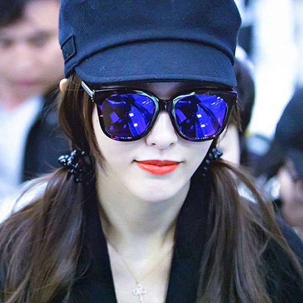 

same women's net red polarizing sunglasses korean version new versatile sunglasses female student round face square face sunglasses mal, White;black