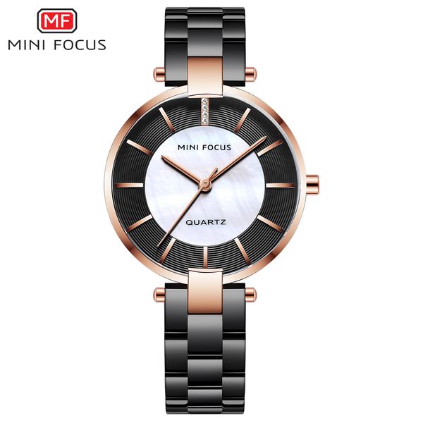 

mini focus women's quartz watches fashion black rose gold water resistant business casual luxury design dropshipping simple, Slivery;brown