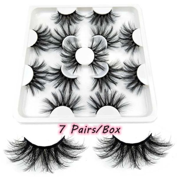 

1box/7pairs mink eyelashes natural 8d mink lashes hand made long false lashes cotton stalk makeup false eyelashs
