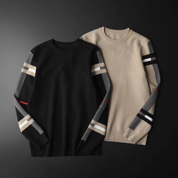 

2020 winter men's and women's woolen sweaters embroidered crewneck sweaters manufacturers direct sales, asian sizes, White;black
