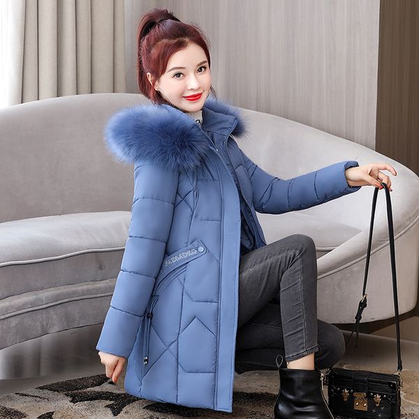 

2021 new women's length meads woman's thick oversized female fine winter ladies down jacket trend tyjtjy 3q7q, Black
