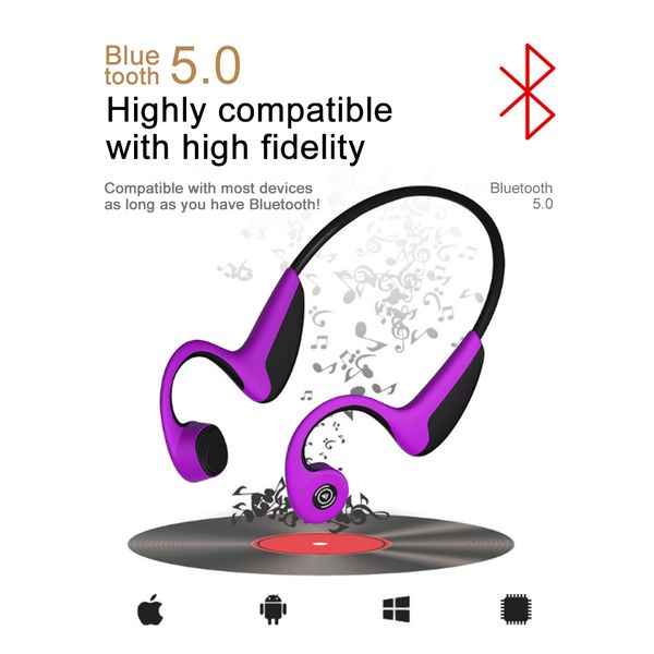 

2021 new bluetooth 5.0 s.wear z8 wireless headphones bone conduction earphone outdoor sport headset with mic with box