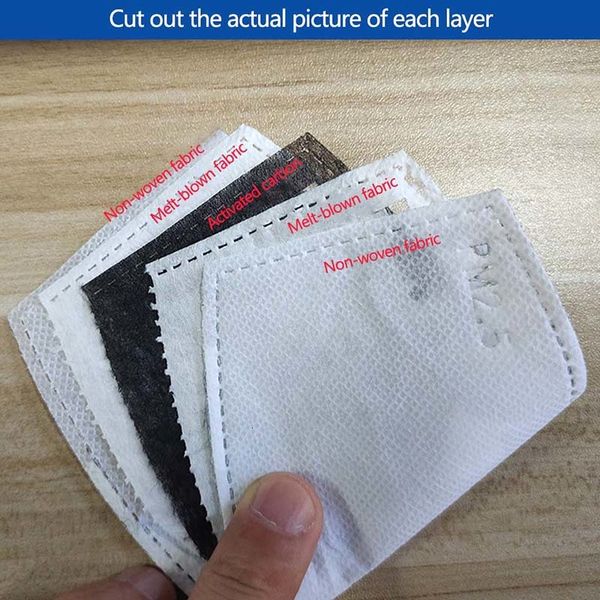 

filter pm2.5 filter 5 core layers of protective and child activated carbon mask accessories spray meltin