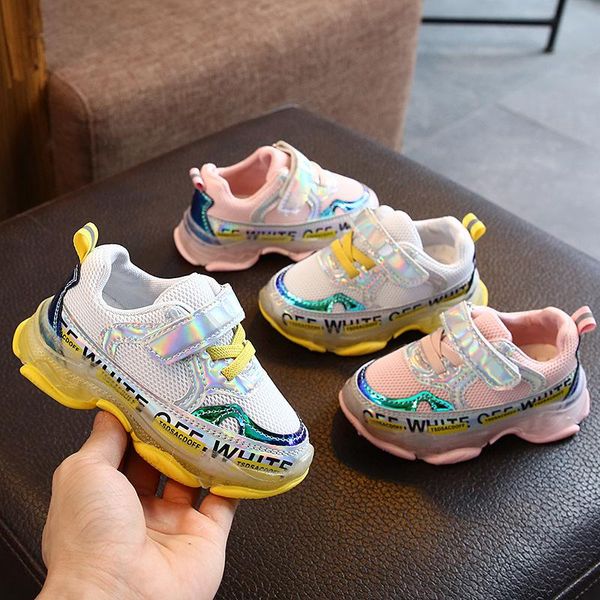 

new casual boys girls fashion sneakers toddler kids leather trainers children school sport shoes soft running shoes, Black