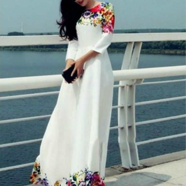 

women clothing wear in spring and summer fashion printing dress sizes, Black;pink