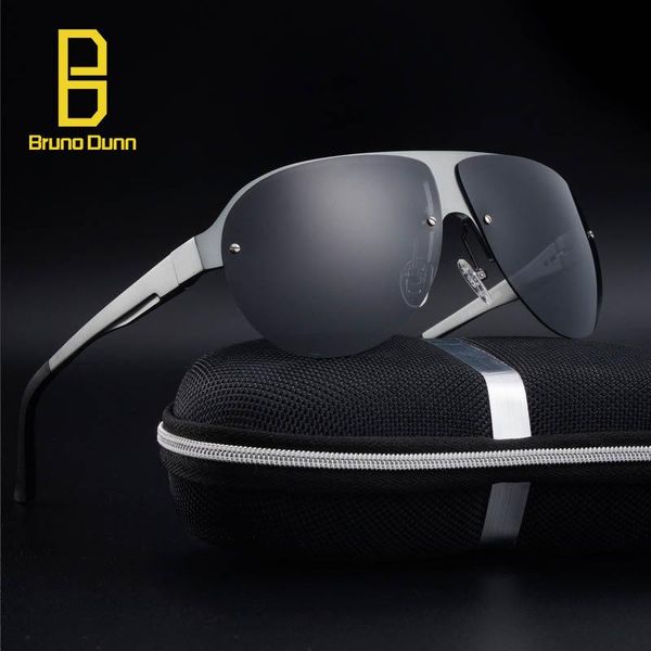 

sunglasses aluminum magnesium fashion men's mirror titanium sun glasses rimless eyewear female male polarized sunglases for women aviat, White;black