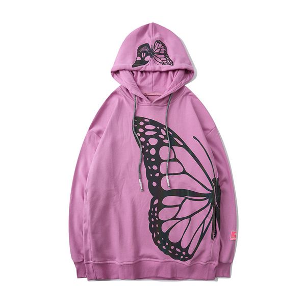 

reflexive colorful laser skull butterfly fashion male and female national hoodie sweatshirt jacket vhtn, Black