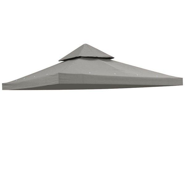 

10' x 10' 2 tier water resistant gazebo replacement canopy 200gsm uv30