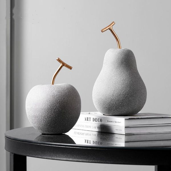 

decorative objects & figurines apple pear ornaments modern minimalist home ceramics creative fruit entrance living room wine cabinet soft de