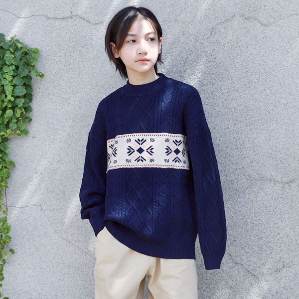 

fashion children's clothing autumn winter 20 dk street boys' t-shirt pullover, Blue