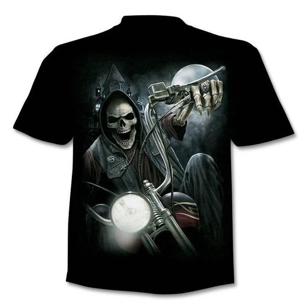 

футболка 3d череп летняя ужасная рубашка мужской лето тройник качество camiseta с коротким рукавом o-шеи топы продают хип-хоп рубашки, White;black