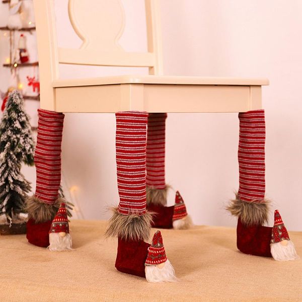 

elves dinner table leg chair foot cover merry christmas ornaments decoraion for home 2020 navidad noel gift happy new year 2021 wmtrox