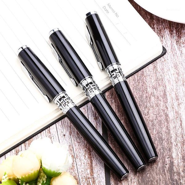 

gel pens fancy business metal pen cute korean black ball school office supply material kawaii custom ie accessory1
