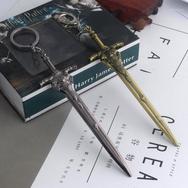 

keychains dark souls 3 artorias sword pendants abyss walker knights men car bag keyring cosplay jewelry t351, Silver