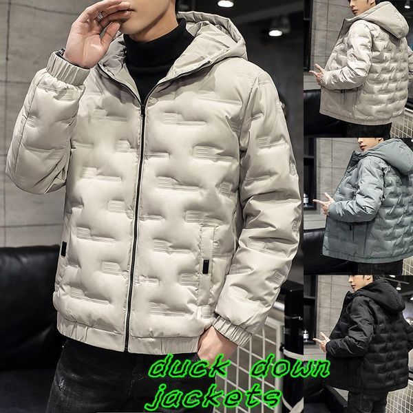 

winter men's light duck down jacket fashion warm casual outoutwear youth fashion coats 1, Black
