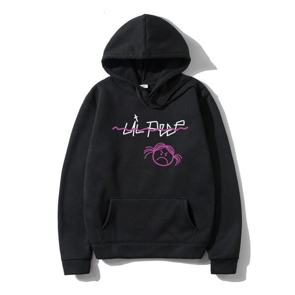 

lil peep men hoodies sweatshirts harajuku hip hop hooded pullover sweatershirts male/women sudaderas cry baby streetwear clothes, Black