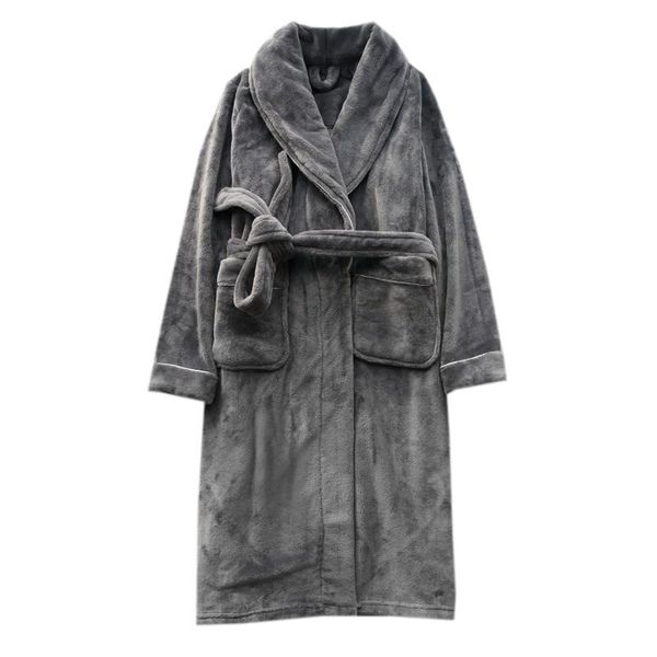 

winter women's plus velvet thick nightgown pajamas home wear bathrobe flannel japanese warm long sleeves 2020 new, Black;red