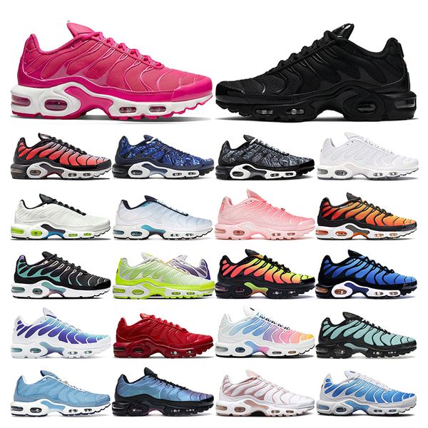 

tn plus running shoes mens white black hyper blue midnight navy sisterhood reverse sunset womens breathable sports sneakers trainers fashion