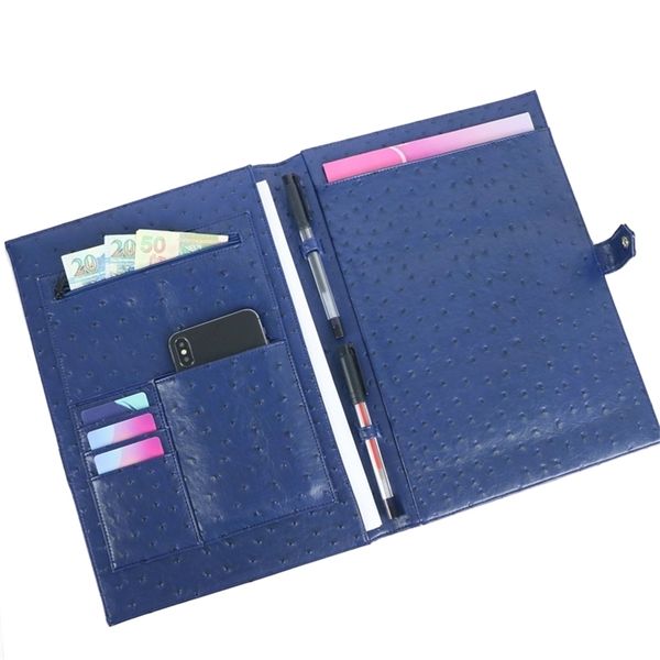 

fashion business embrossed ostrich pattern file folder new large capacity lapbriefcase document bag y201224