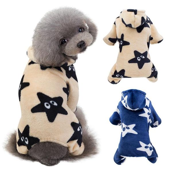 

cute dog warm winter clothes jumpsuit puppy cat flannel 4-legged coat pet clothing outfit for small medium dogs cats chihuahua