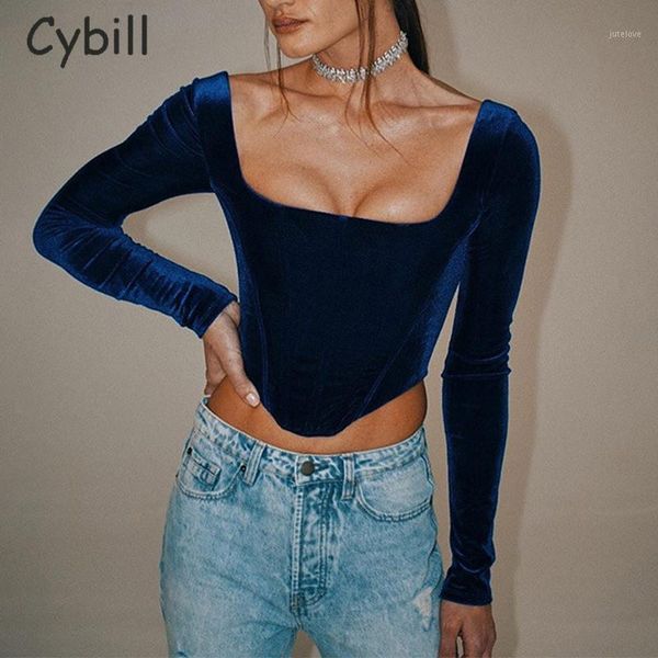 

cybill square collar velvet shirt women long sleeve shirt blouse autumn winter cropped blouse and woman1, White