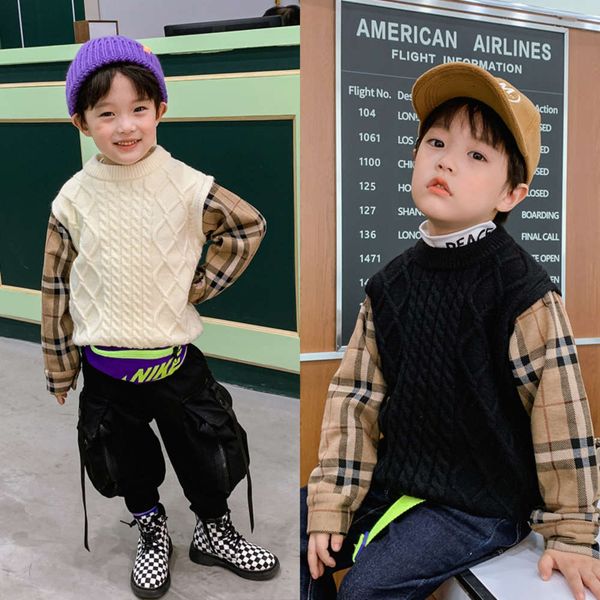 

two boys' sweaters: new fashion children's t-shirt in autumn 2020, Blue