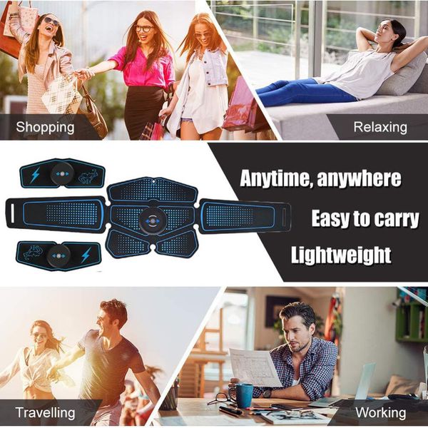 

новый 6 режим талия брюшной полости стимулятор мышц электрические мышцы стимуляция тела для похудения массажер ems фитнес-оборудование трене