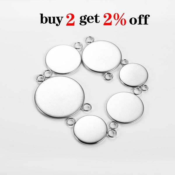 

20 шт. / лот из нержавеющей стали cabochon blanks установка 6-25 мм базовый лоток bezels blank для diy браслет подвеска ювелирные изделия де