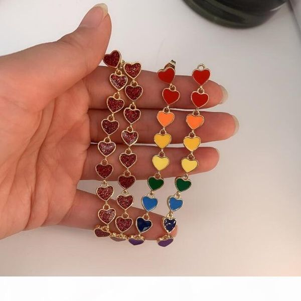 

drop earrings korean rainbow earrings girls accessories earings wholesale fashion jewelry thailand bohemian jewelry branded styles, Silver