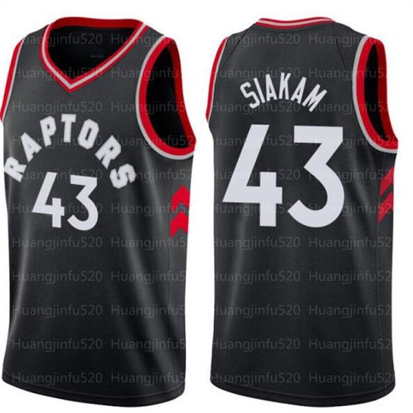 

new vince 15 carter pascal 43 siakam toronto basketball jersey raptors fred 23 vanvleet kyle 7 lowry mens, Black;red