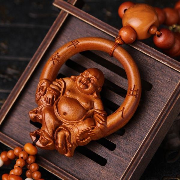 

заводские автомобиля подвеска счастливый будда high grade peach wood key chain автомобилей висячие украшения автомобилей поставки sqctsi pin
