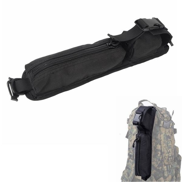 

molle tactical sundries accessory pouch backpack shoulder strap bag (size: 35cm by 8.5cm, color: black