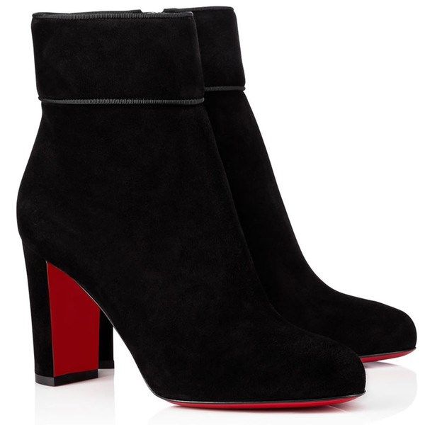 

new classic ankle boot red bottom woman short boots moulamax black velvet suede ankle boot 85mm square heels lady winter fashion boots