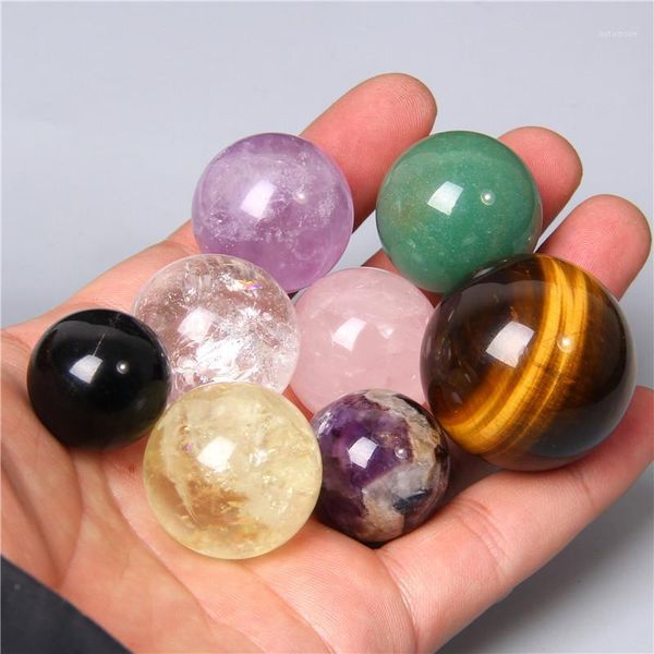 

20 30 40 50 mm natural round stone quartz sphere amethysts rose white quartz crystal obsidian citrines stone sphere ball decor1