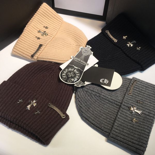 

outlet crowheart wool women 2020 new autumn / winter ins versatile fashion brand star same style net red korean knitted hat, Black;white