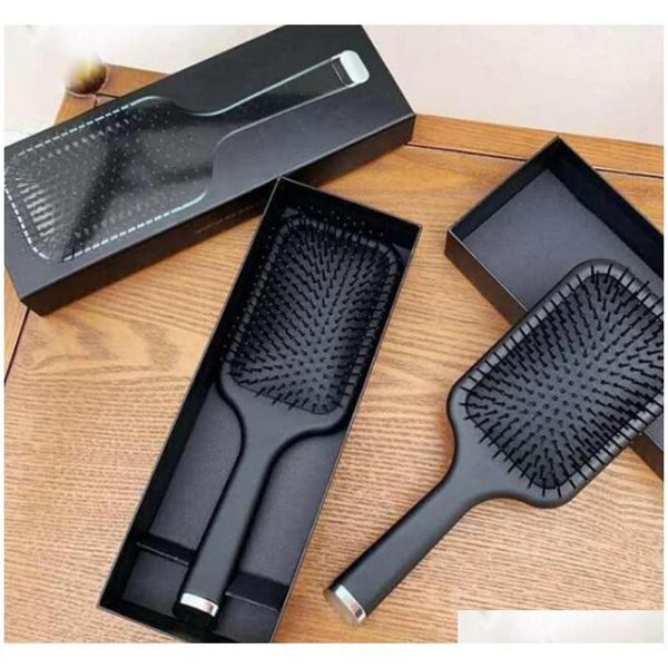 

9hd paddle brush hair air cushion comb brand comb detangling brush hair straightener i qylvak lipper, Silver