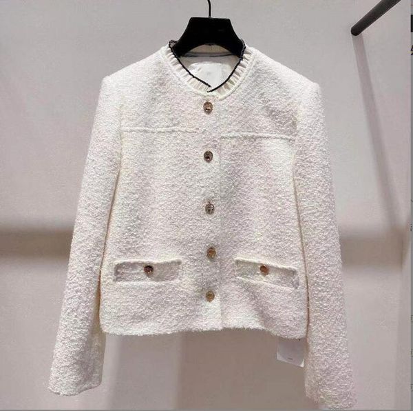 

nwt auth sandro tweed cardigan beige women's sweaters, White;black