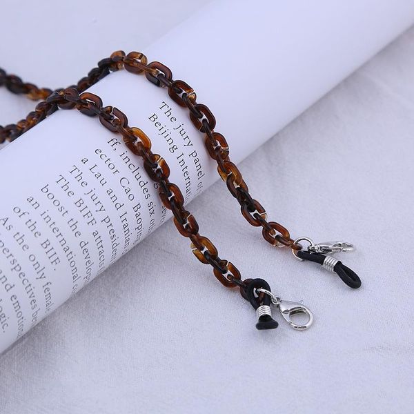 

2021 chic simple leopard mask glasses chain sunglasses chain multicolor resin acrylic mask chain holder lanyard h qyljdg