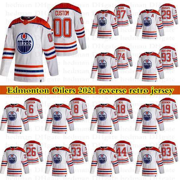 

2021 edmonton oillers reverse retro jerseys 97 connor mcdavid 74 breat 29 draisaitl 99 gretzky настроить любое число любое имя хоккей джерси, Black;red