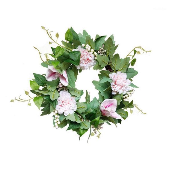 

hawaiian style hanging greenery silk floral vine rattan artificial rose magnolia flower garland for wedding party decoration1