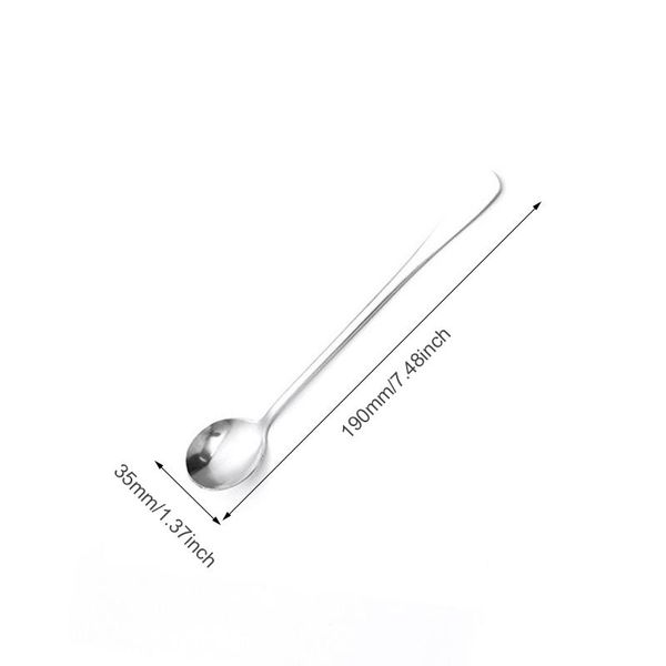 

long handled spoon stainless steel coffee spoon simple teaspoon cocktail stirringt ice spoon bar tool h bbypdz