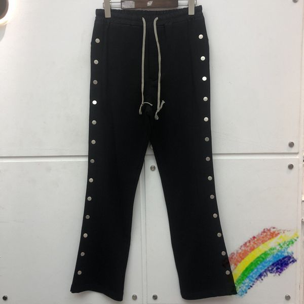 

black single breasted pants men women drawstring cargo pockets overalls