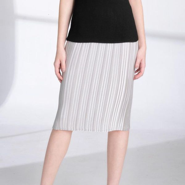 

skirts fashion solid color pleated high waist hip skirt elastic wild simple casual plus woman tide autumn tc1129, Black