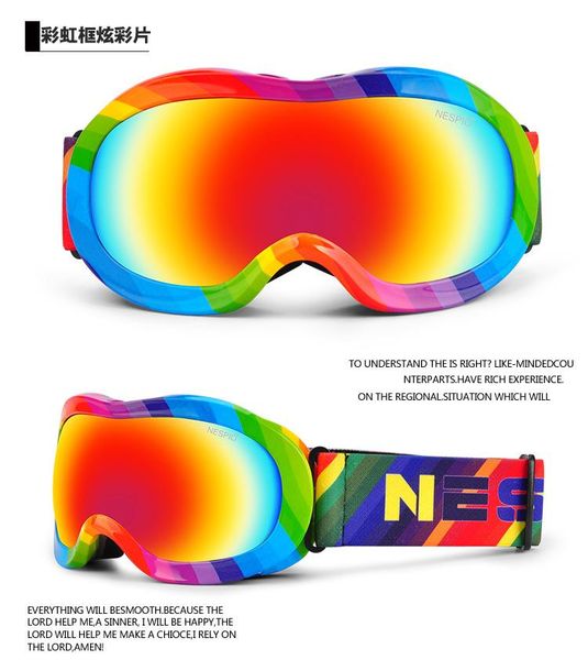 

children's outdoor sunglasses Double-layered anti-fog boy girl large spery myopia mirror climbing outdoor protective anti wind, White;black